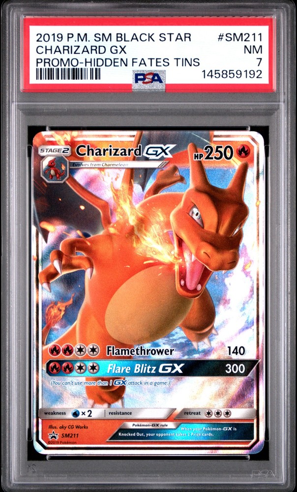 2019 Pokemon SM Black Star Promos SM211 Charizard GX PSA 7 145859192