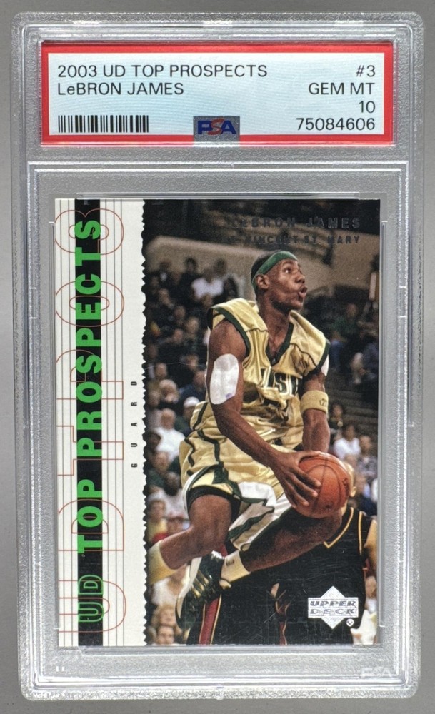 75084606 LeBron James 2003 Upper Deck Top Prospects #3 PSA 10