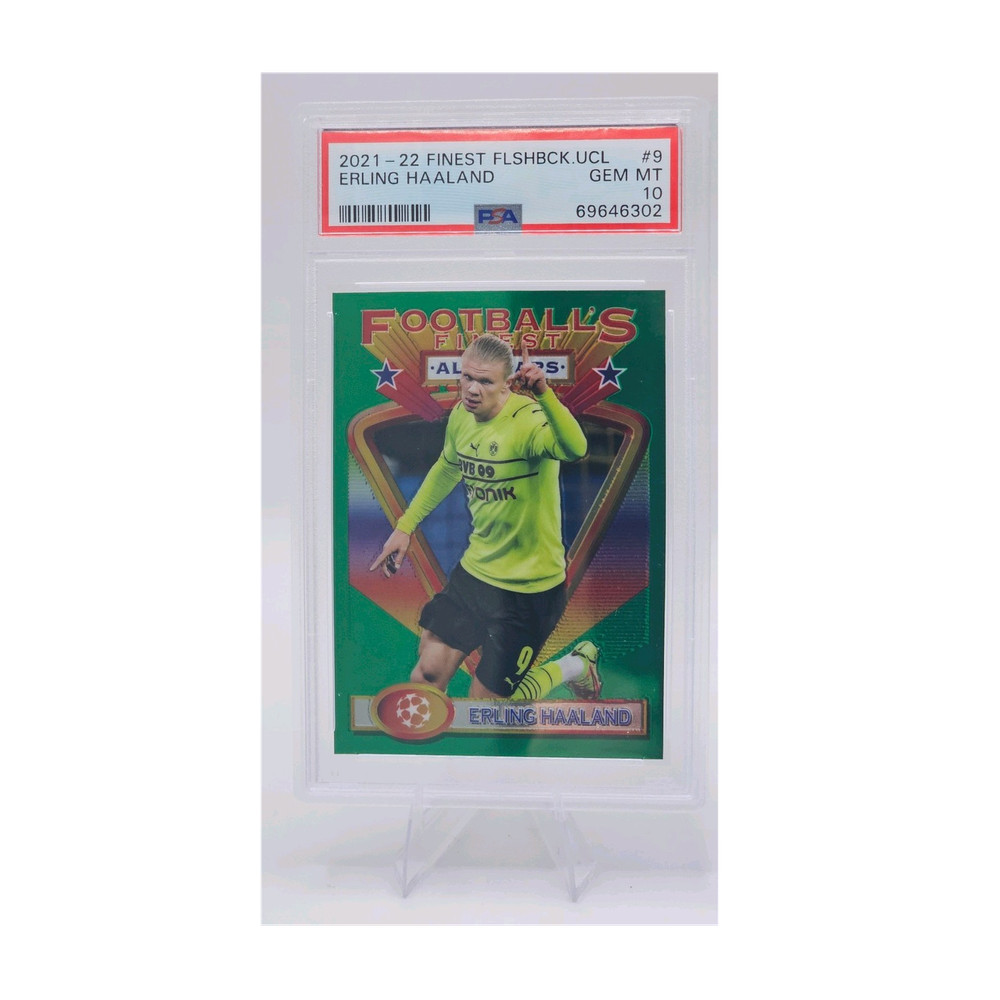 Topps 2021-22 Finest Flashbacks UCL Erling Haaland All-Stars PSA 10 💎 🚀 