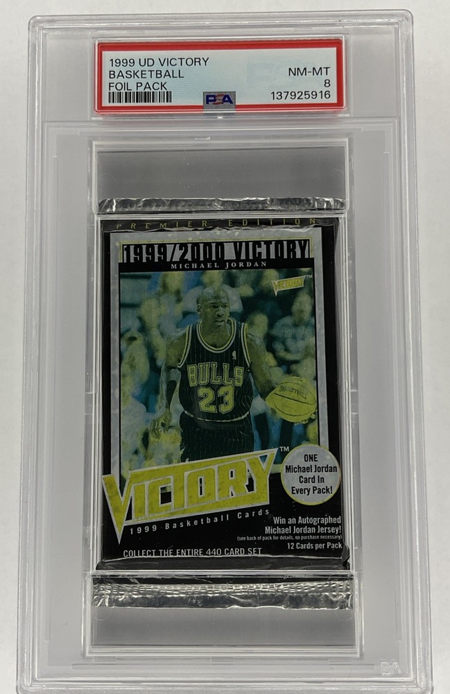Vintage 1999/2000 Victory Basketball ( 1 Michael Jordan in every pack) PSA 8