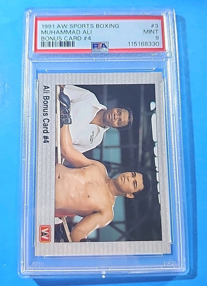 1991 AW SPORTS BOXING #3 MUHAMMAD ALI BONUS CARD PSA 9 MINT 