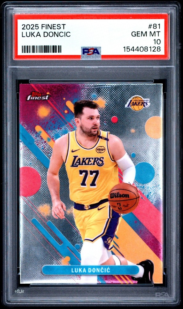 2025-26 Finest Luka Doncic #81 Common LAKERS PSA 10