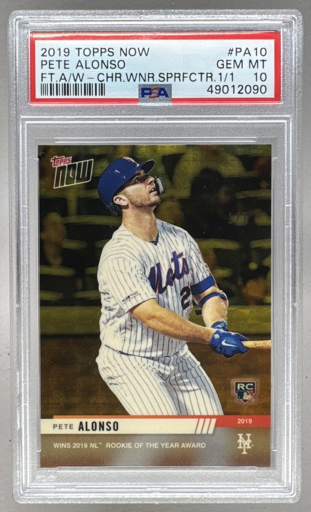 Pete Alonso 2019 Topps Now Chrome SuperFractor Future Award Winner RC 1/1 PSA 10