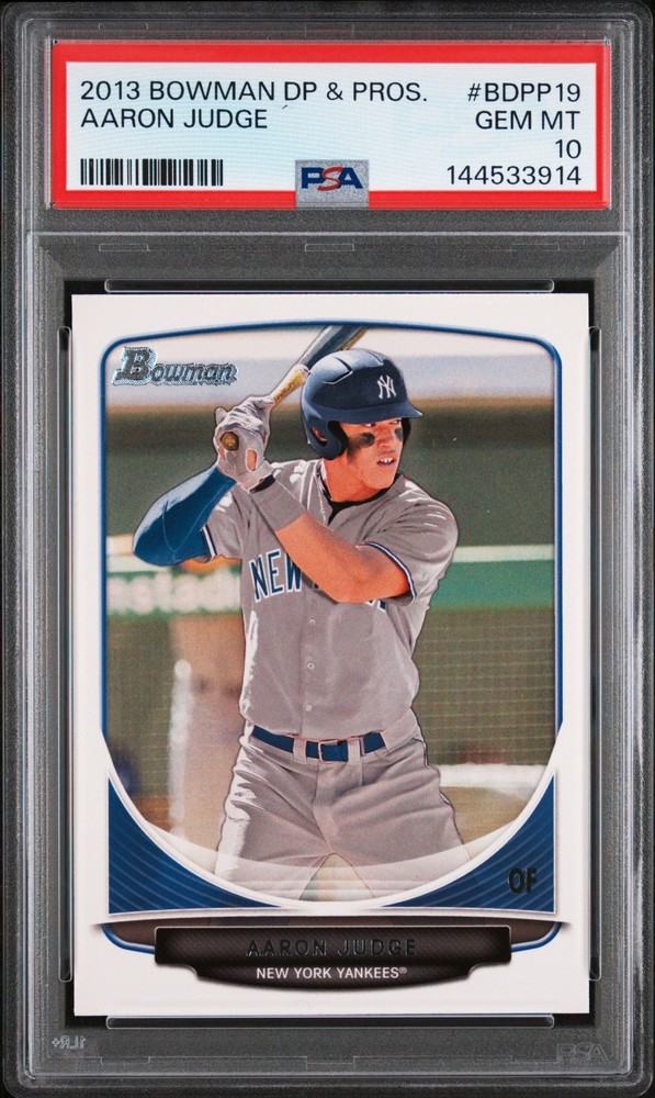 2013 Bowman Draft Picks & Prospects Aaron Judge #BDPP19 Rookie Card PSA 10 GEM
