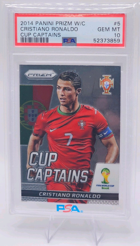 2014 Panini Prizm World Cup Captains Cristiano Ronaldo Portugal🐐 💎 PSA 10💎 