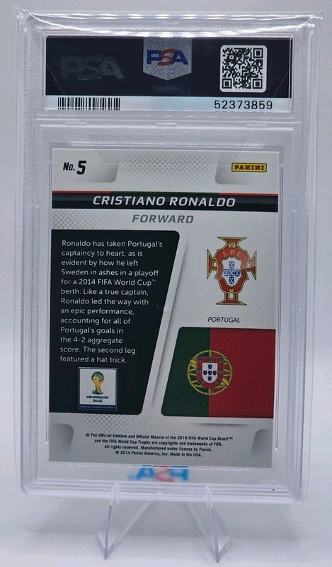 2014 Panini Prizm World Cup Captains Cristiano Ronaldo Portugal🐐 💎 PSA 10💎  view 2
