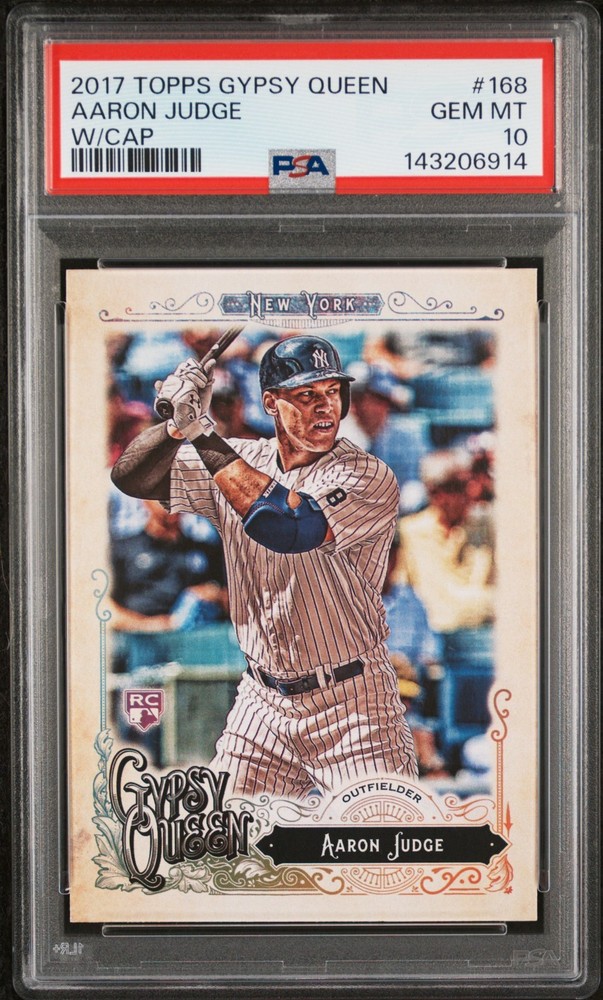 2017 Topps Gypsy Queen Aaron Judge #168 w/cap Rookie Card PSA 10 GEM MINT
