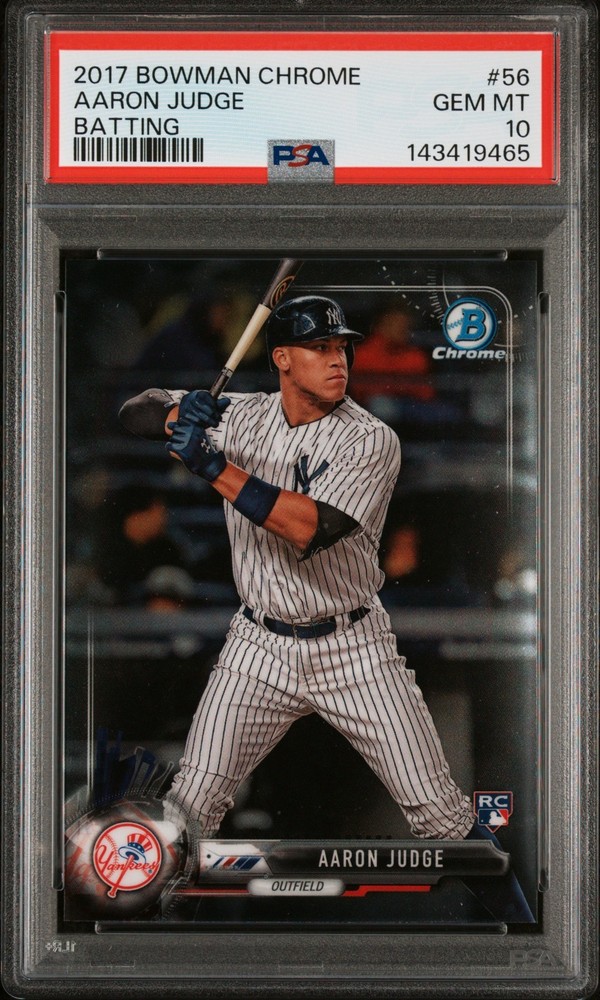 2017 Bowman Chrome Aaron Judge #56 "Batting" Rookie Card PSA 10 GEM MINT