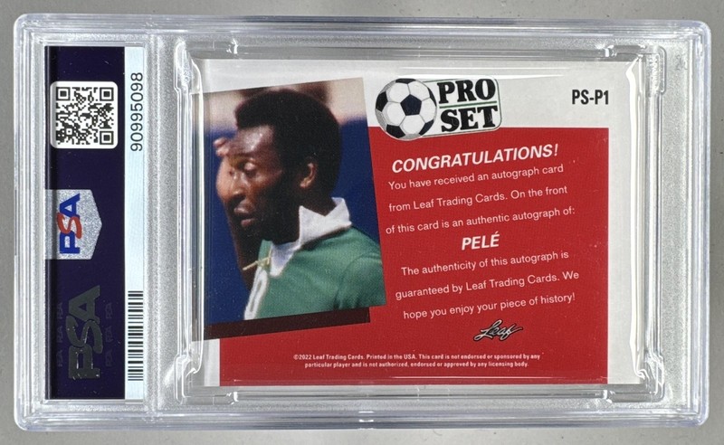 Pele 2022 Leaf Pro Set Auto PSA 10 view 2