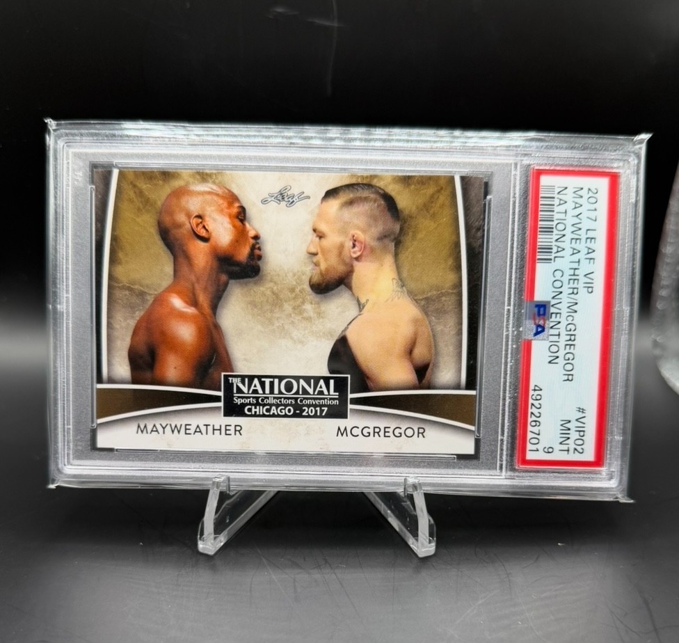 2017 Leaf VIP FLOYD MAYWEATHER vs CONOR MCGREGOR National Convention NSCC PSA 9