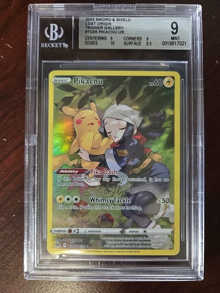 Pokemon- Pikachu #TG05/TG30 SWSH Lost Origin - BGS 9 Mint