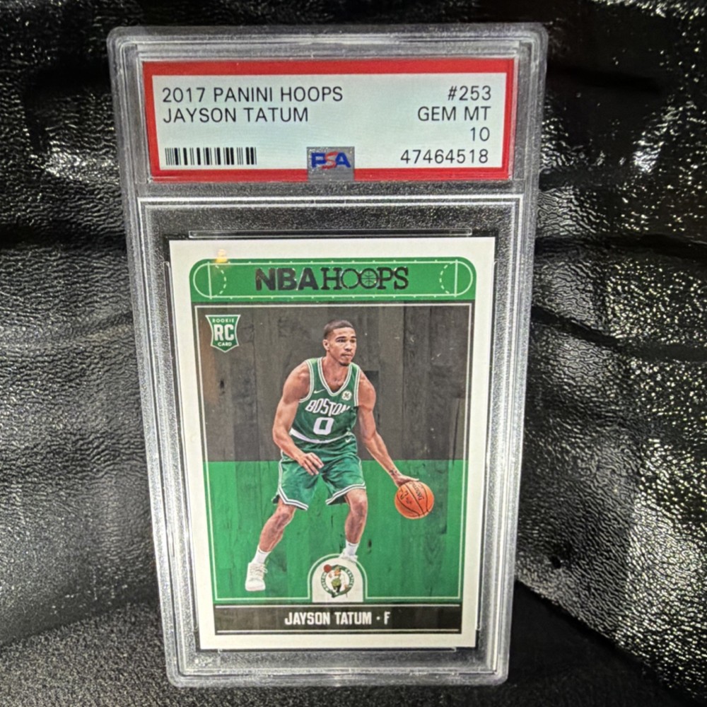 Panini 2017-18 NBA Hoops Jayson Tatum #253 Rookie Base Celtics PSA 10