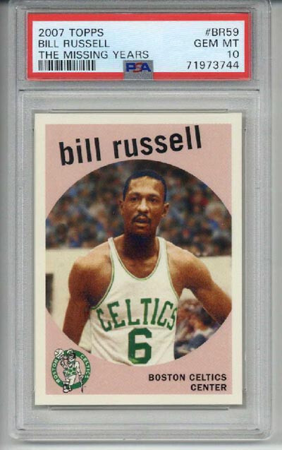 2007 TOPPS THE MISSING YEARS #BR59 BILL RUSSELL CARD CELTICS PSA 10 LOW POP RARE