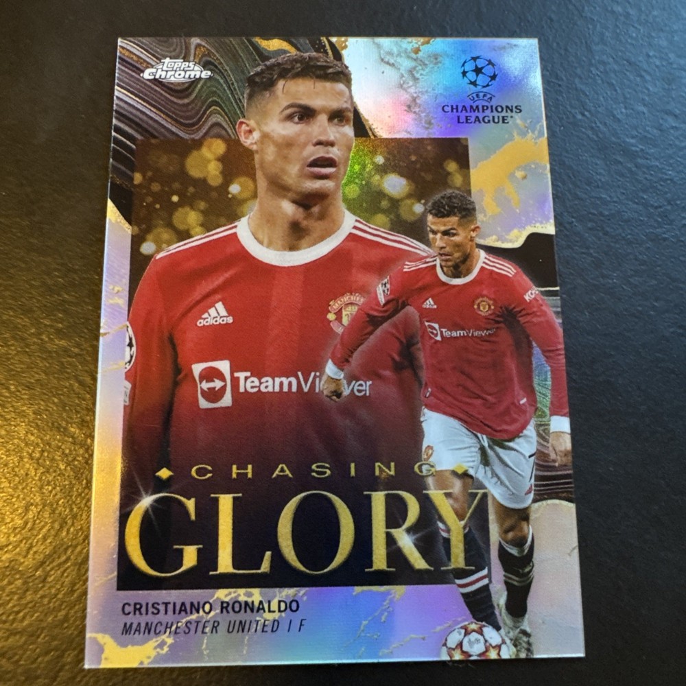 Cristiano Ronaldo 2021 2021-22 Topps Chrome UEFA UCL Chasing Glory Refractor