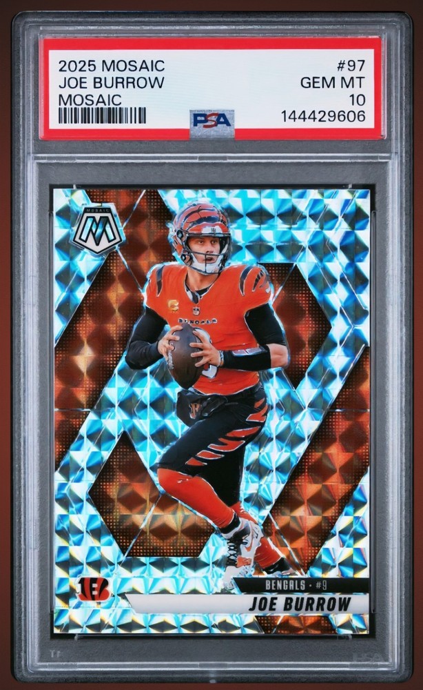 Joe Burrow 2025 Panini Mosaic Parallel #97 Mosaic PSA GEM MINT 10! 💎💎🔥🔥