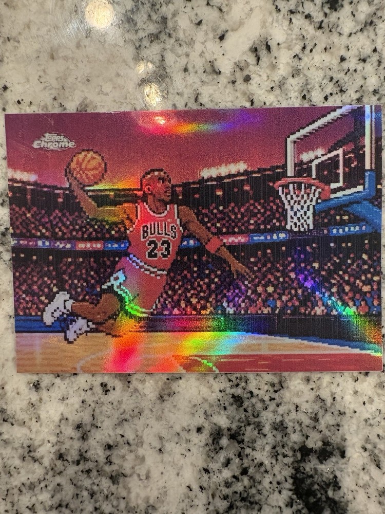 2025 CG CUSTOMS Topps Chrome Tecmo Bowl/Nba Jam Michael Jordan Chicago Bulls