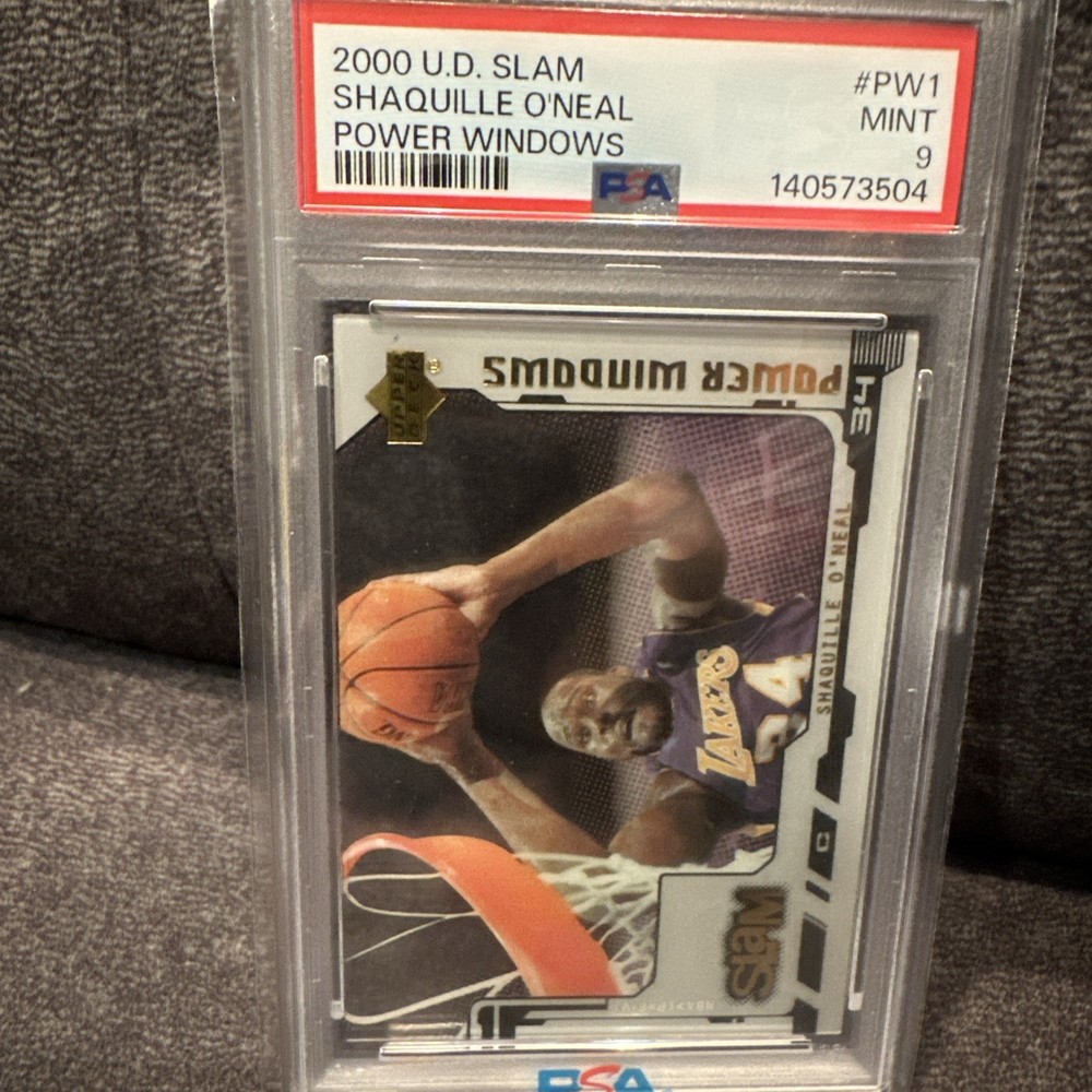 2000 Upper Deck SLAM POWER WINDOWS #PW1 SHAQUILLE O'NEAL PSA 9 MINT