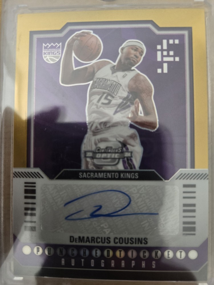 2023-24 Contenders Optic Punched Ticket Auto DeMarcus Cousins Gold Prizm #/10 