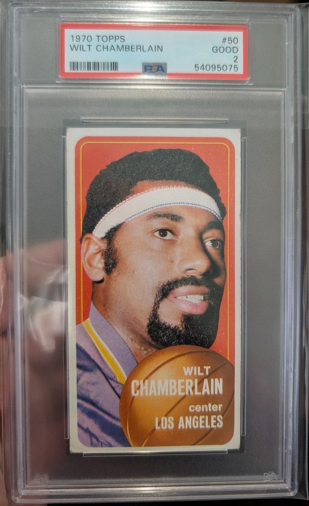 1970 TOPPS WILT CHAMBERLAIN LAKERS HOF PSA 2 view 1