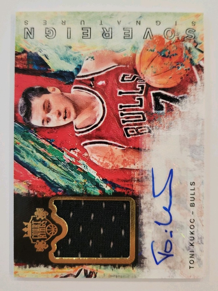 2014-15 Panini Court Kings Toni Kukoc Game Used Auto #107/149 Bulls