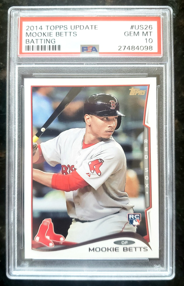 2014 TOPPS UPDATE US26 MOOKIE BETTS BATTING ROOKIE PSA 10