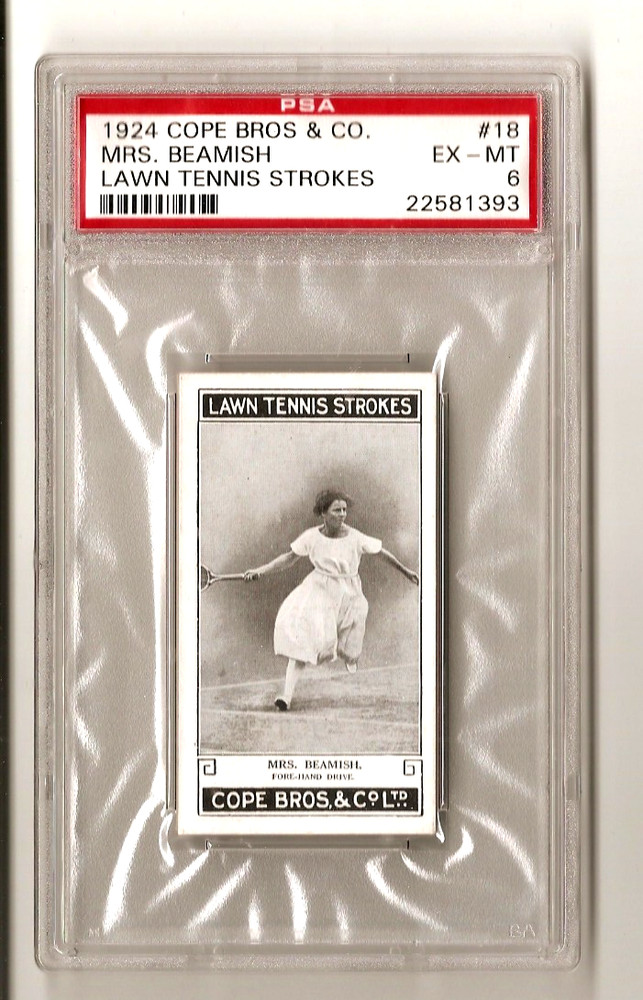 Geraldine Mrs Beamish 1924 Cope Bros & Co #18 Tennis Card PSA 6 Only 9 Graded