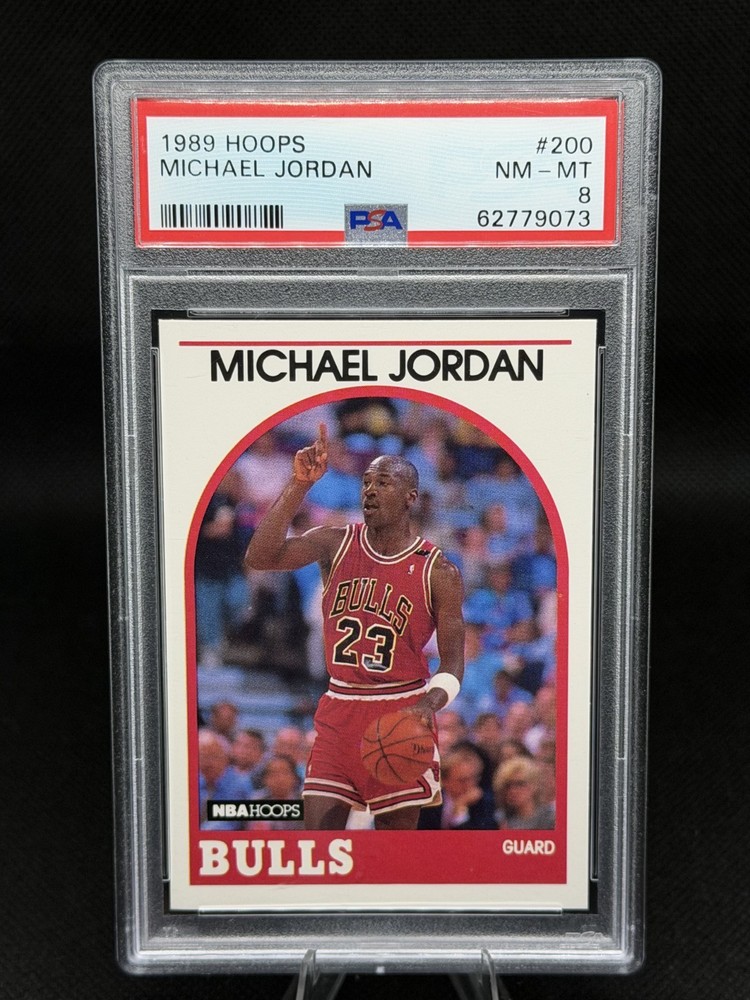 1989-90 Hoops #200 Michael Jordan PSA 8 Basketball Card NBA Bulls HOF MVP