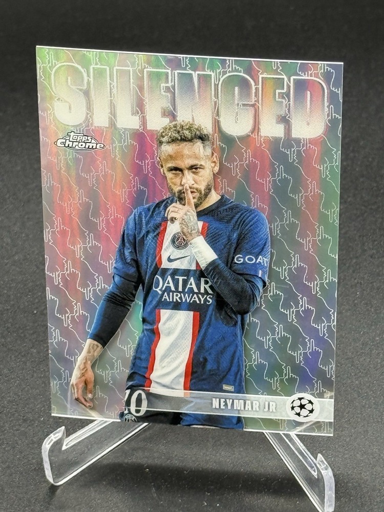 2025-26 Topps Chrome UEFA Club Neymar Jr Silenced insert refractor