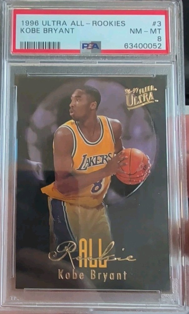 1996-97 Fleer Ultra All-Rookies #3 Kobe Bryant ALL ROOKIE RC - PSA 8