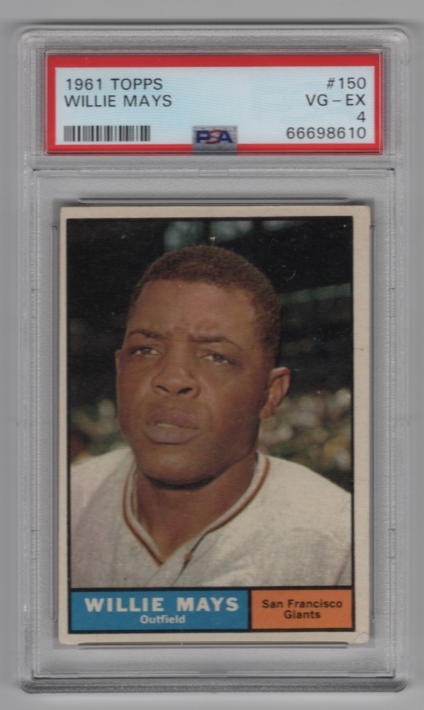 1961 Topps Baseball Willie Mays #150 PSA 4