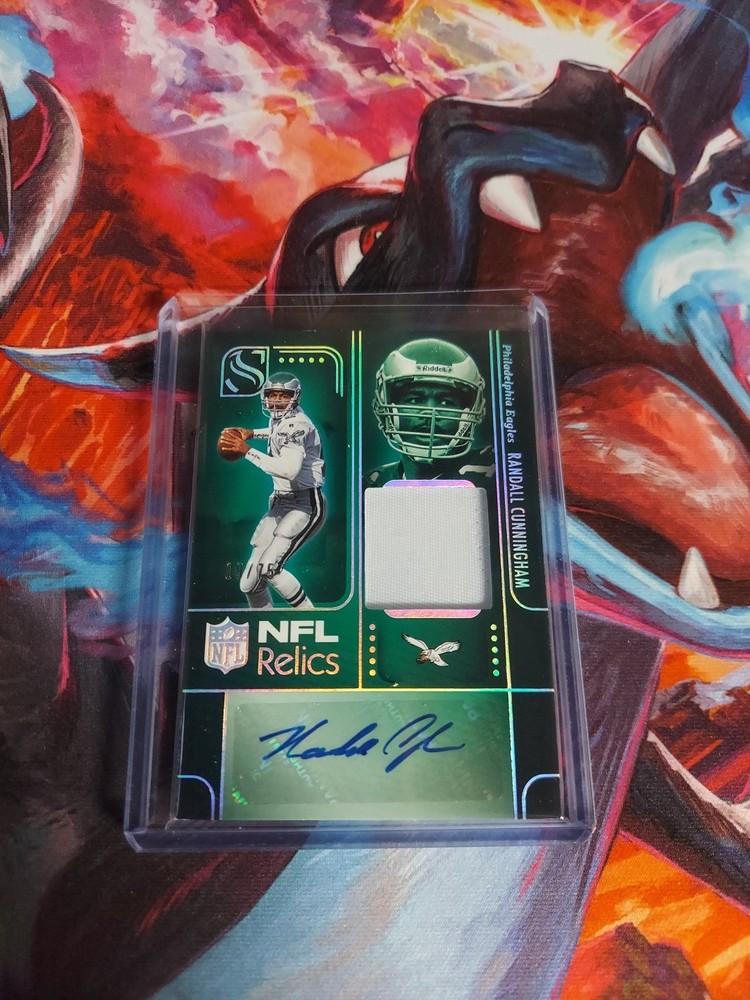 2025 Panini Silhouette Football SSP Randall Cunningham Patch Auto 19/75 Eagles