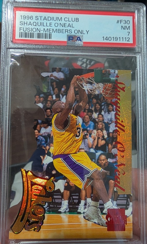 1996 Stadium Club - Fusion  Shaquille O'Neal #F30 Members Only - PSA 7