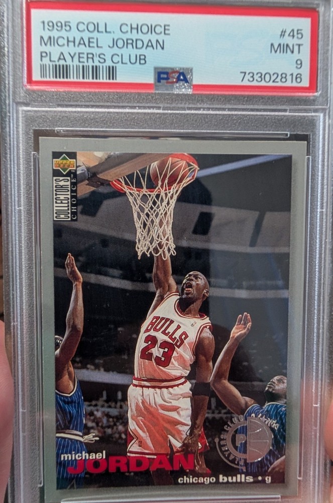 1995 COLLECTOR'S CHOICE PLAYER'S CLUB #45 MICHAEL JORDAN PSA 9