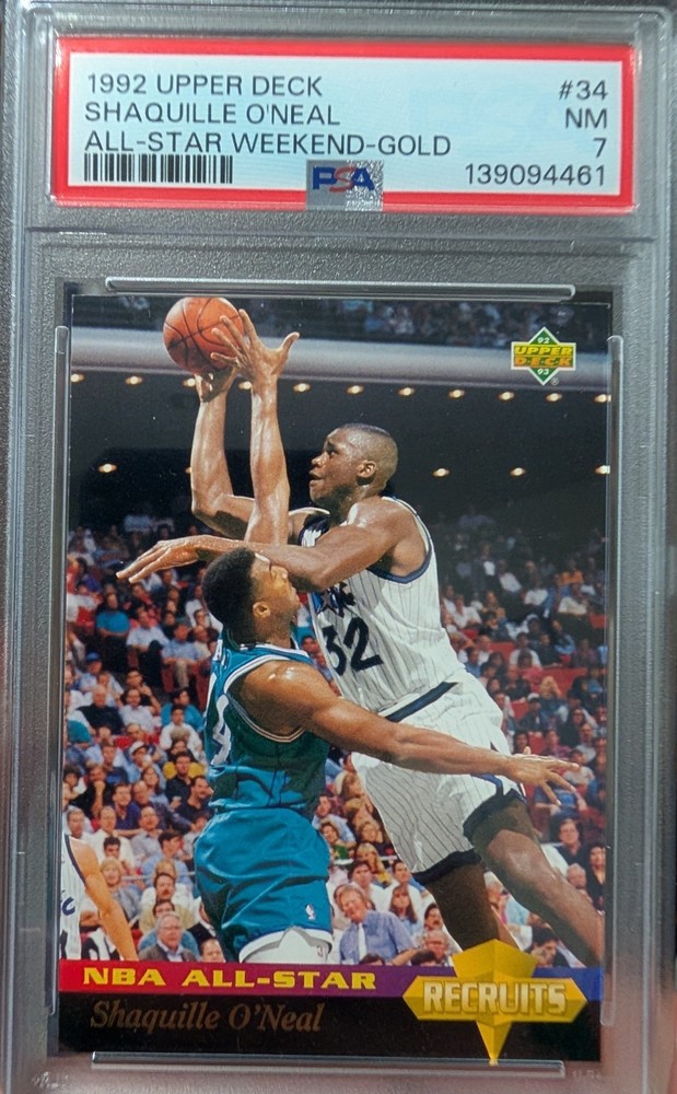 Shaquille O'Neal - 1992 Upper Deck All Star Weekend Gold #34 RC Rookie PSA 7
