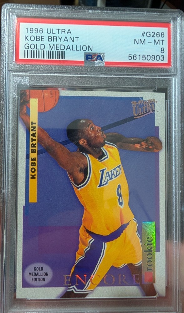 1996 Fleer Ultra Kobe Bryant Rookie Gold Medallion Encore Rookies #G266 PSA 8