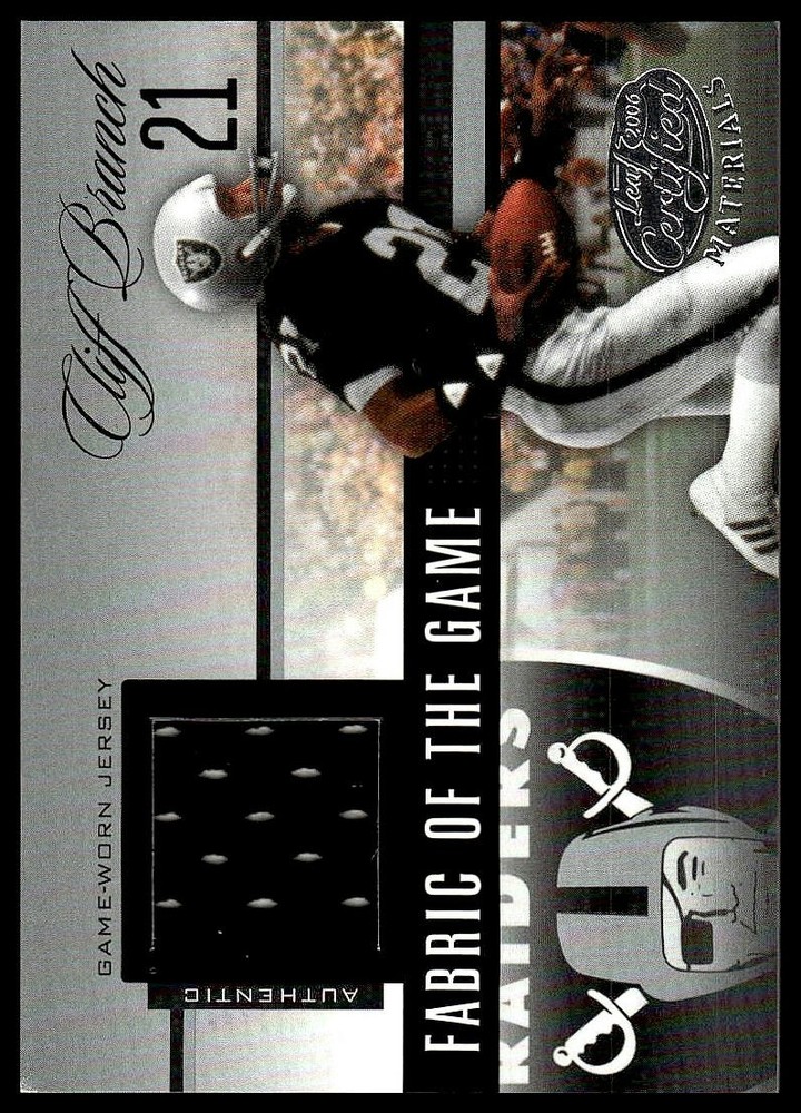 2006 Leaf Certified Materials/100 / Cliff Branch GAME-USED JERSEY PATCH /100