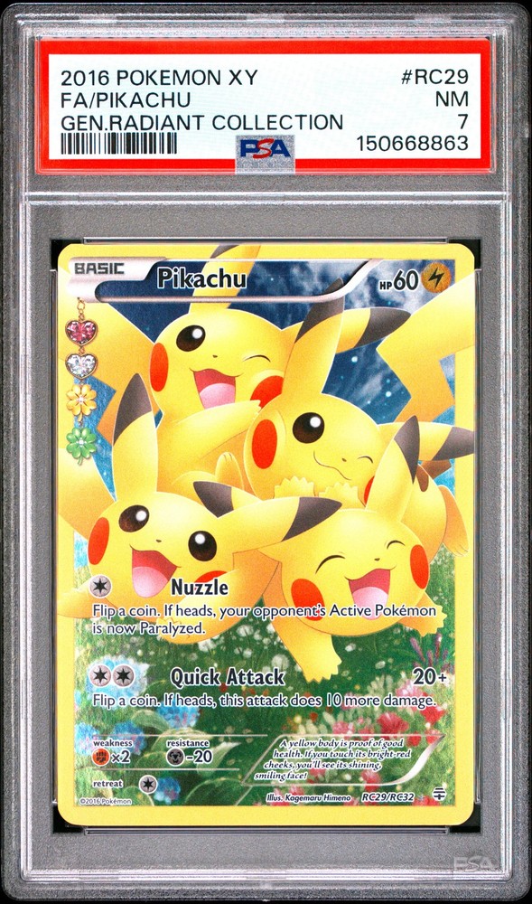 2016 Pokemon Generations RC29 Pikachu PSA 7 150668863