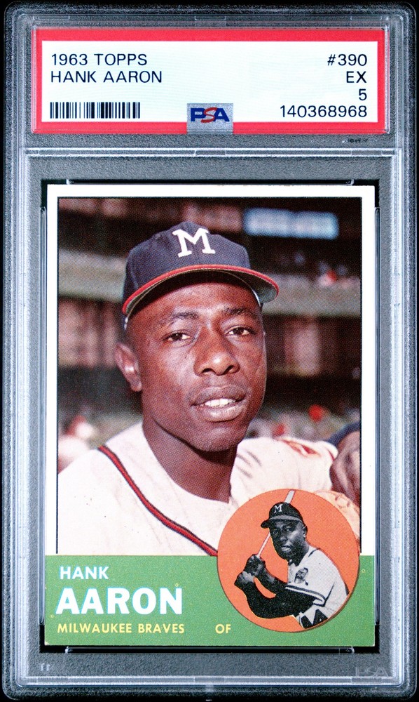 1963 Topps 390 Hank Aaron PSA 5 140368968