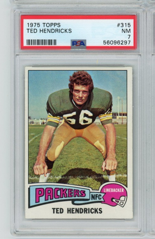 1975 Topps #315 Ted Hendricks - HOF Green Bay Packers - PSA 7