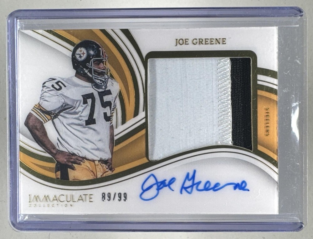 Joe Greene 2023 Panini Immaculate Premium Patch Auto /99