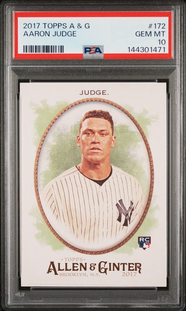 2017 Topps Allen & Ginter Aaron Judge #172 Rookie Card PSA 10 GEM MINT