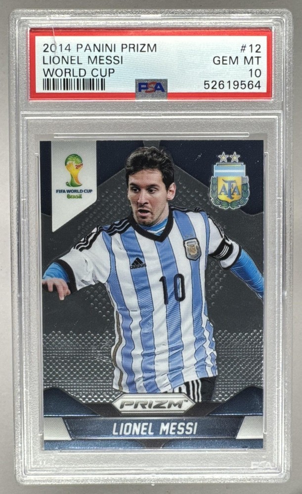 52619564 Lionel Messi 2014 Panini Prizm FIFA World Cup Brazil #12 PSA 10
