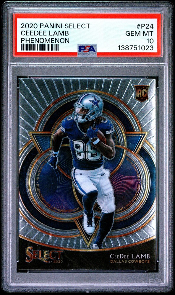 138751023 CeeDee Lamb 2020 Panini Select #P24 Phenomenon Rookie RC PSA 10