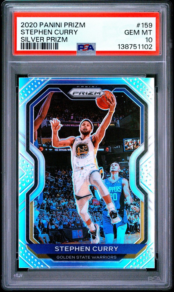 138751102 Stephen Curry 2020 Panini Prizm #159 Silver PSA 10