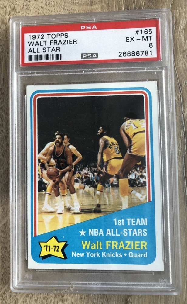 1972 TOPPS Basketbal #165 Walt Frazier All-Star PSA 6