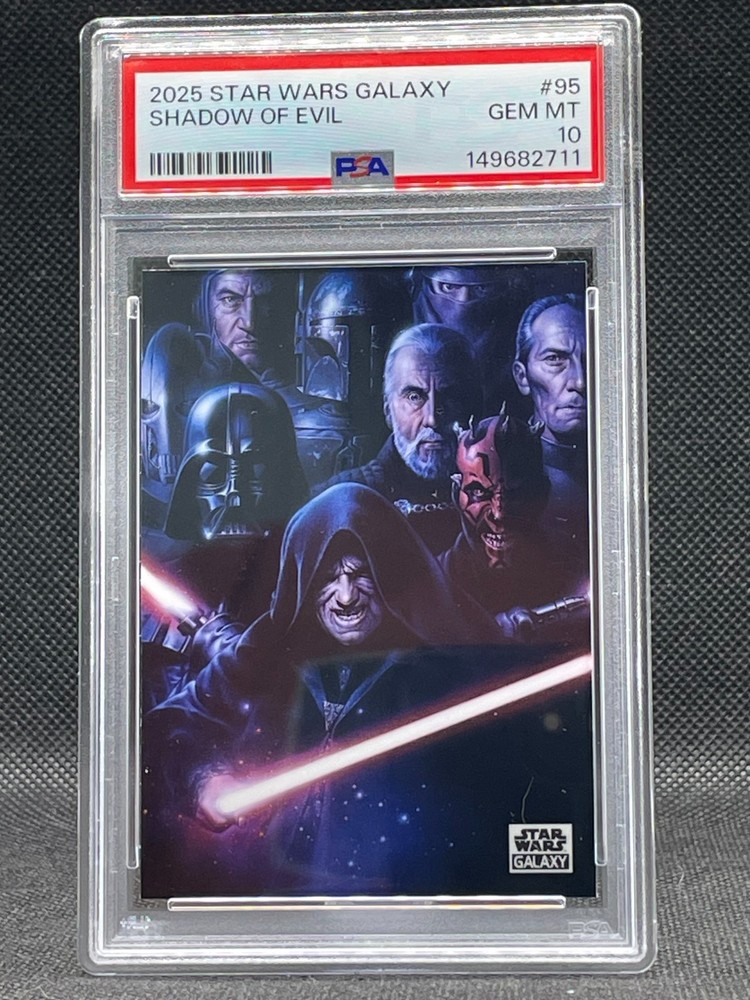 Shadow of Evil 2025 Topps Star Wars Chrome Galaxy #95 PSA 10 Vader Maul