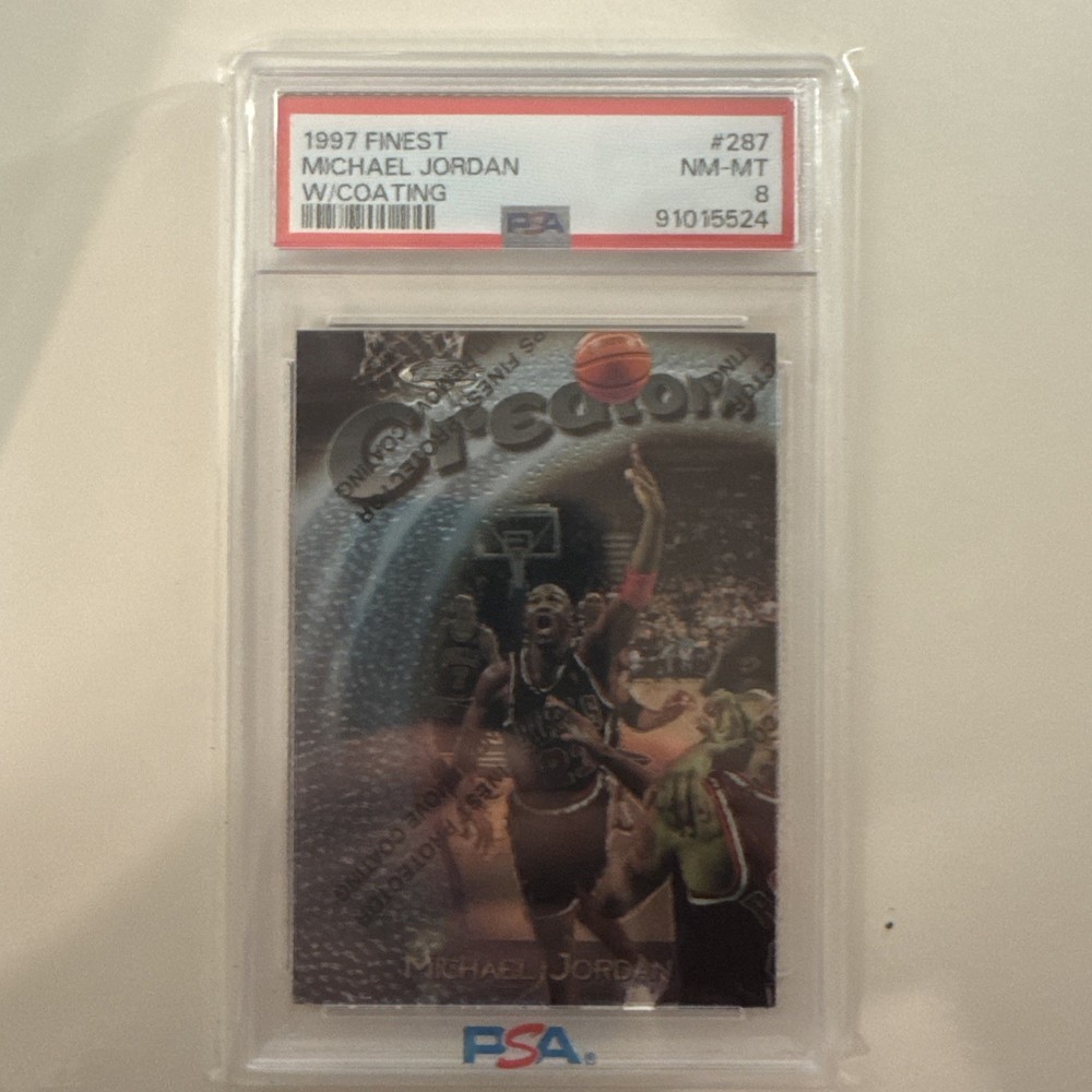 1997-98 Topps Finest - Uncommon Creators Michael Jordan W/coating PSA 8 NM MINT
