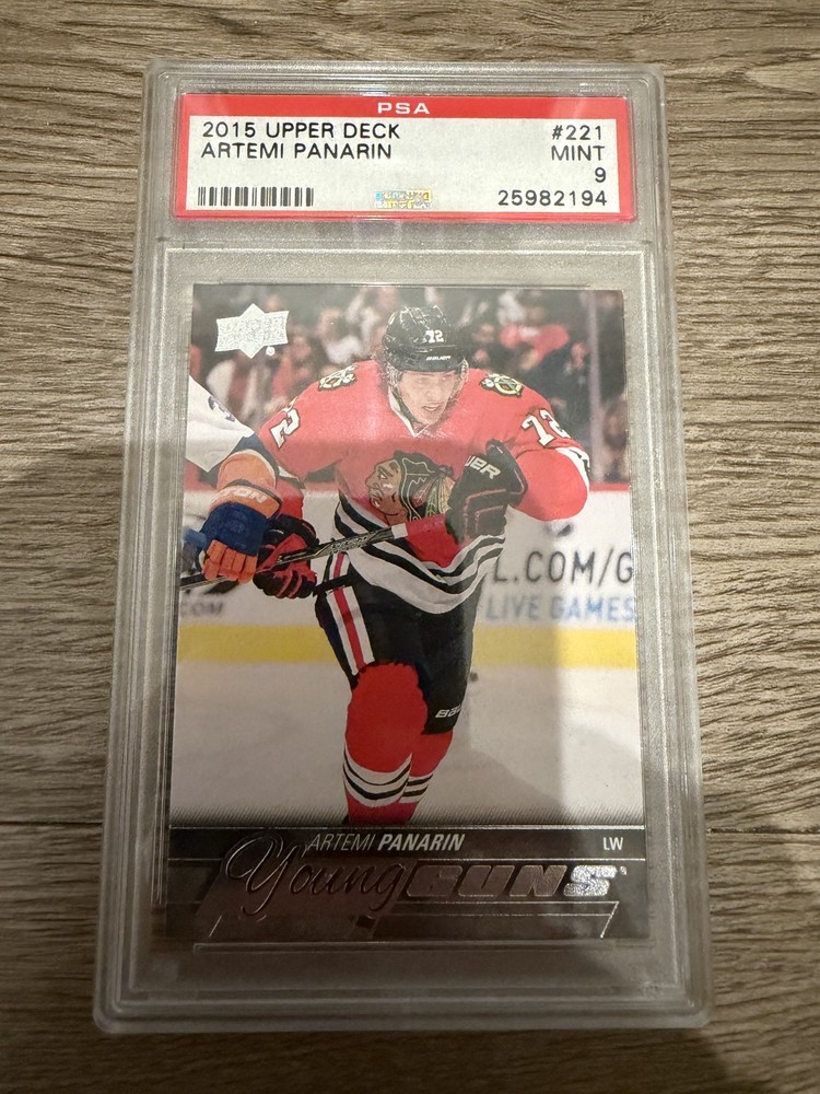 2015-16 Upper Deck Young Guns Artemi Panarin #221 PSA 9 MINT RC Rookie Kings
