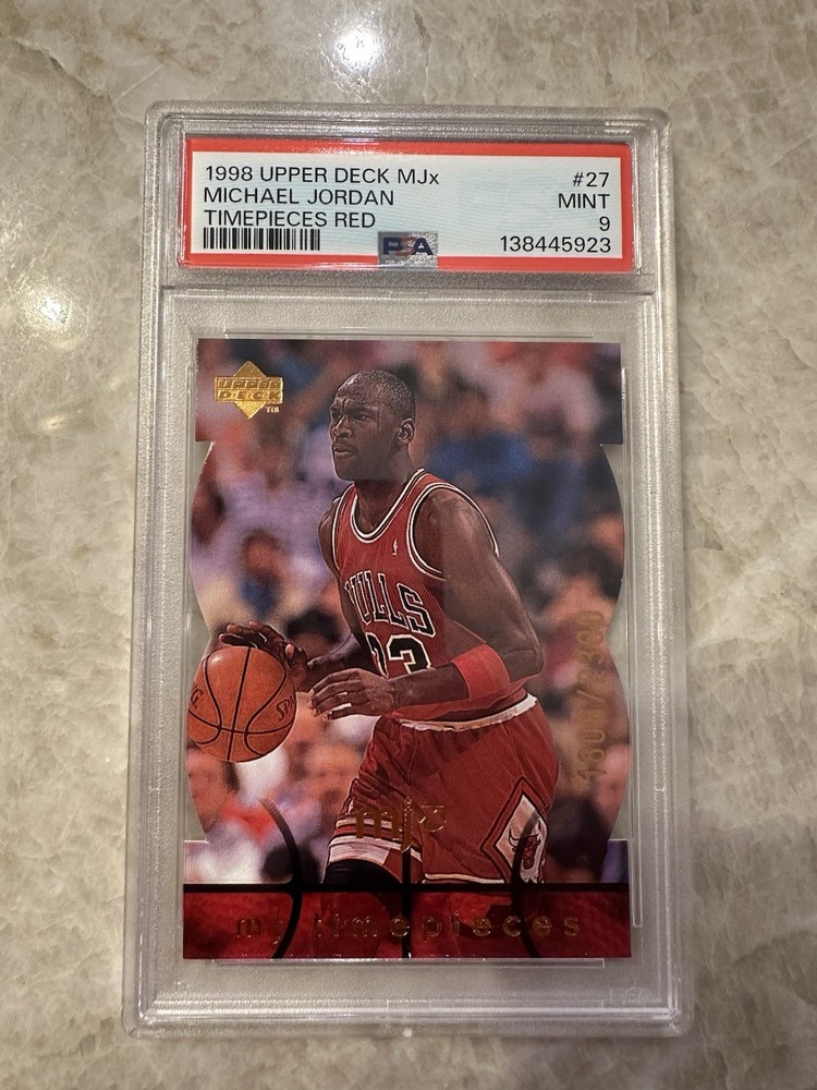 1998 Upper Deck mjx - Michael Jordan #27 Mj Timepieces Red /2300 PSA 9 MINT Card