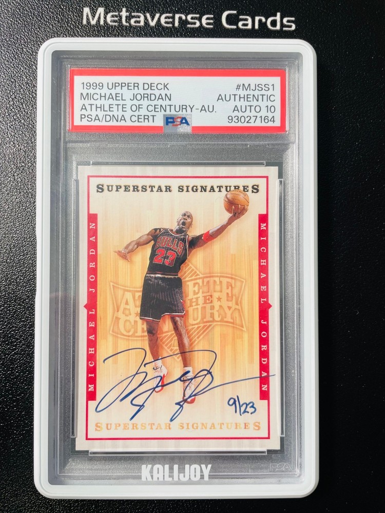 1999 Michael Jordan UD Athlete of the Century Auto /23 PSA Auth Auto 10 Grail
